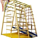 Детский спортивный комплекс Вертикаль Весёлый Малыш Wood горка мягкий бортик