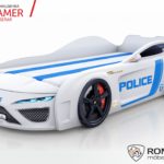 Кровать машина Dreamer Police белая