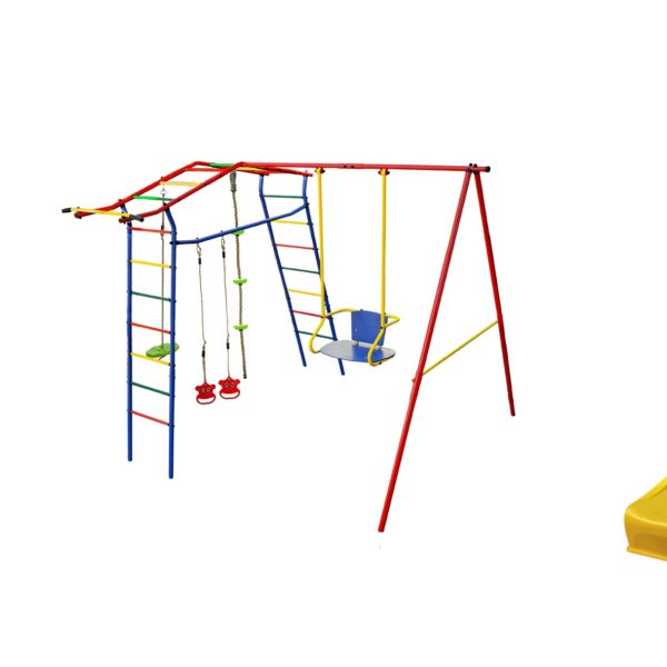 Уличный спортиивный комплекс Игромания дачный (Базовый) с горкой КМС-420